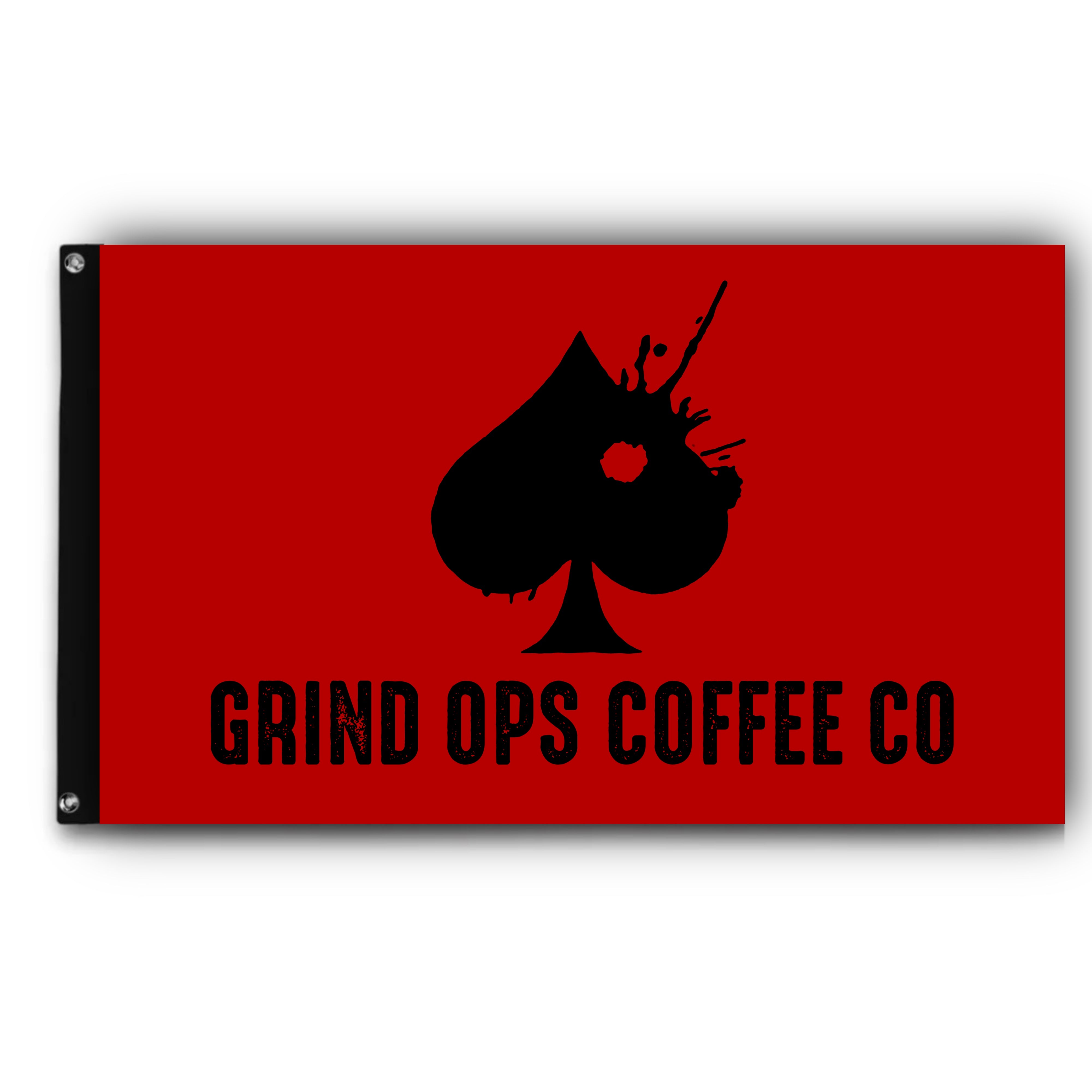 Red and Black Battle Flag Grind Ops Coffee Co
